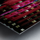 Neon Christmas at Radio City Metal print