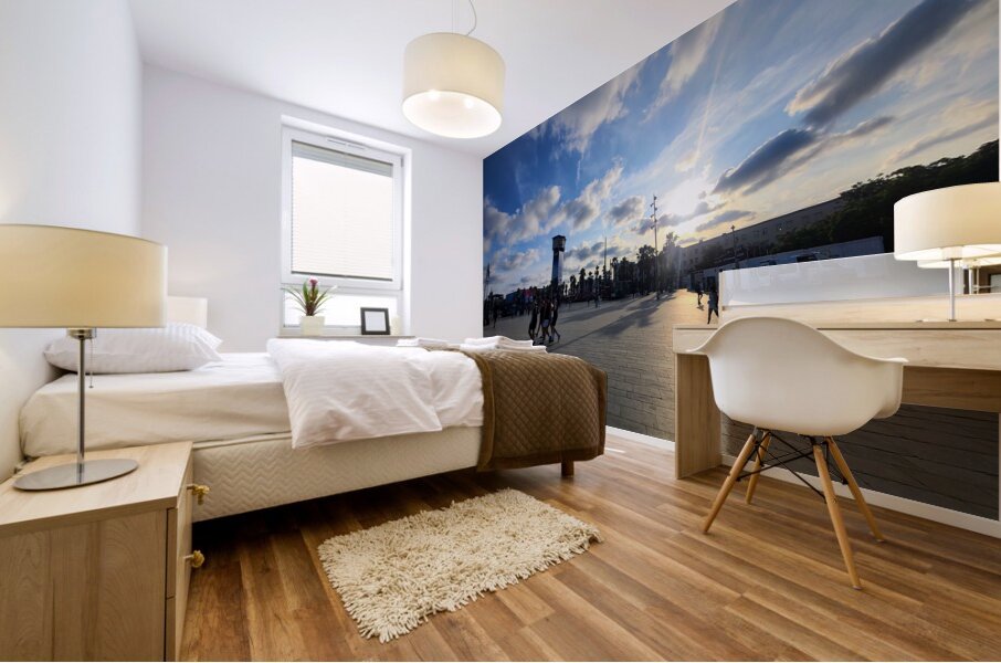 Geometry of Light and Stride Mural print