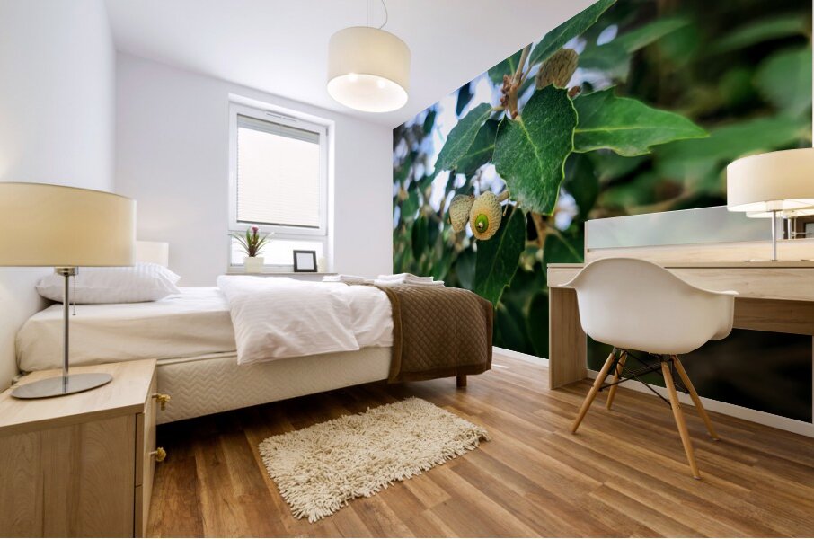 Emergence in Green Mural print