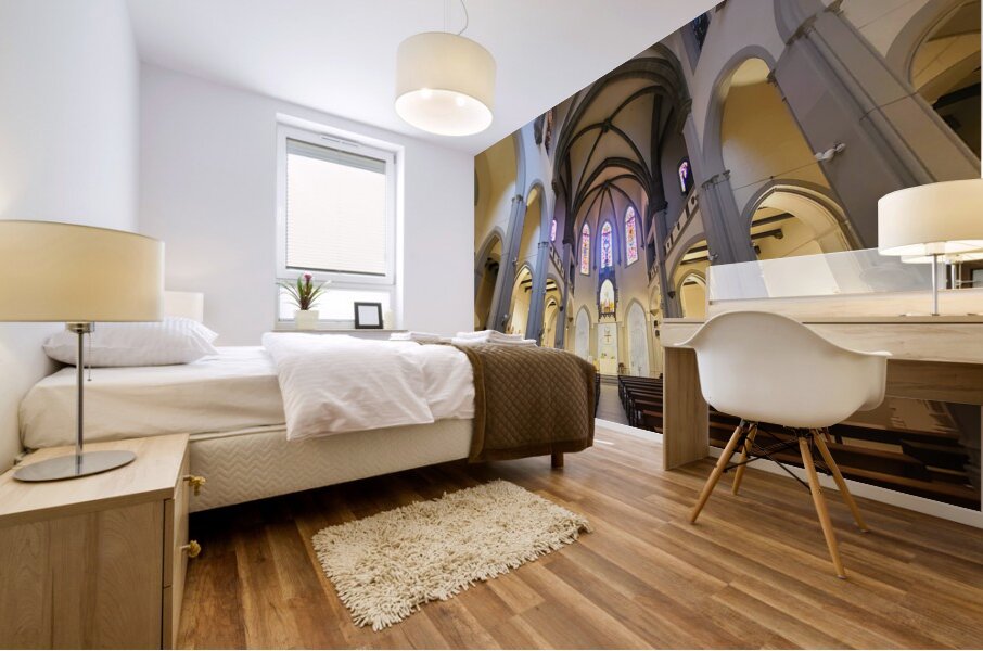 Pillars of Faith Threads of Light Mural print