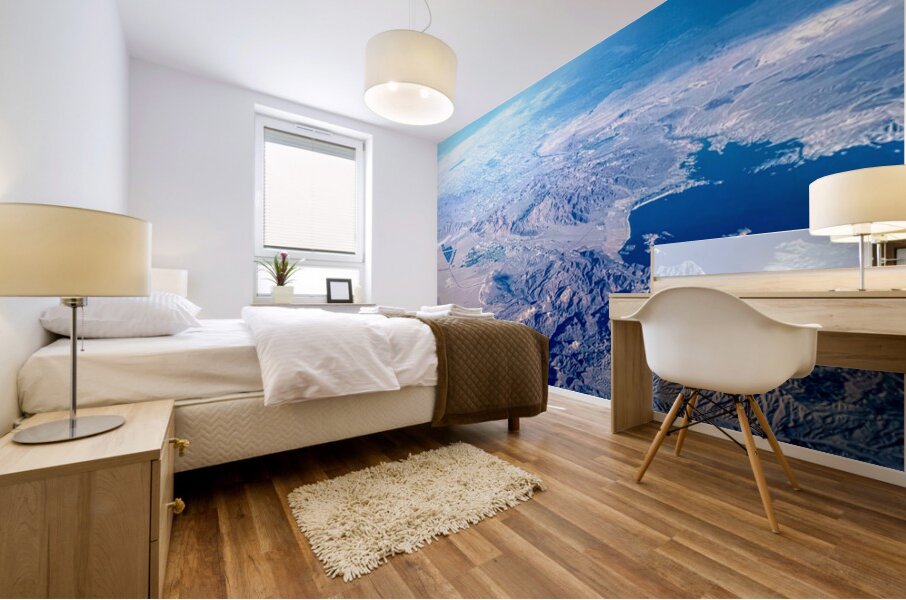 Vegas from the Sky: Electric Dreams in the Desert Mural print