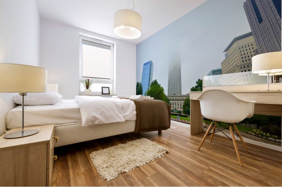 Lost in Light Gray Mural print