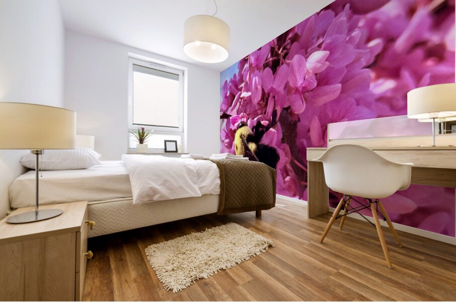 The Golden Visitor Mural print