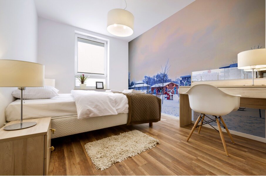 Snowy Playground Mural print