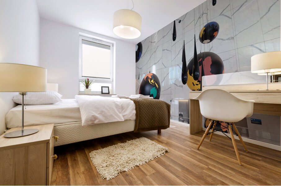 Hanging Worlds - LaGuardia Installation Impression murale