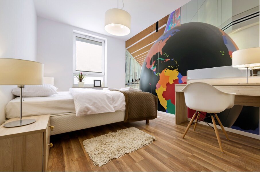 Globe and Droplets Hanging Art  Impression murale