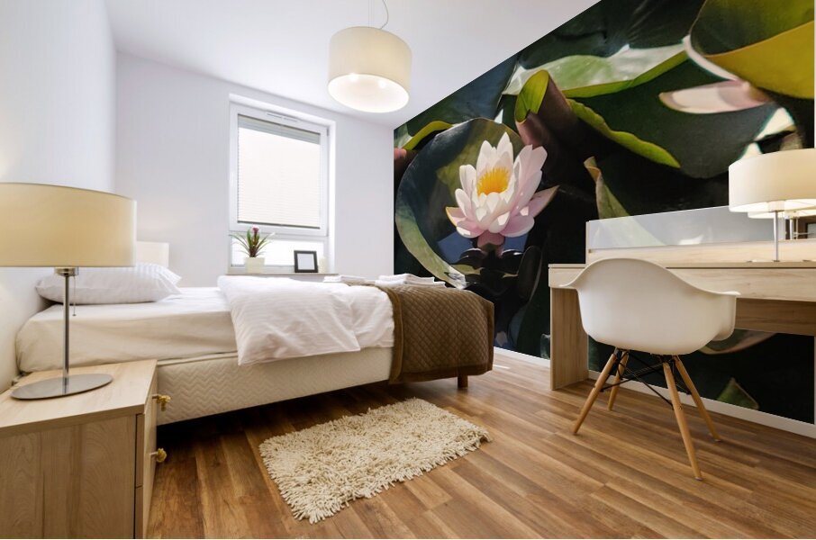 Sun-Kissed Petals: A Lilys Morning Mural print