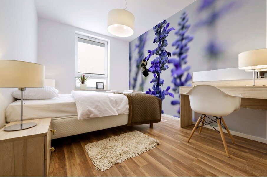 Lavender Towers and the Bee Mural print