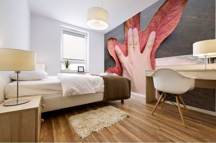 Holding Onto Fall: Nature’s High Five Impression murale