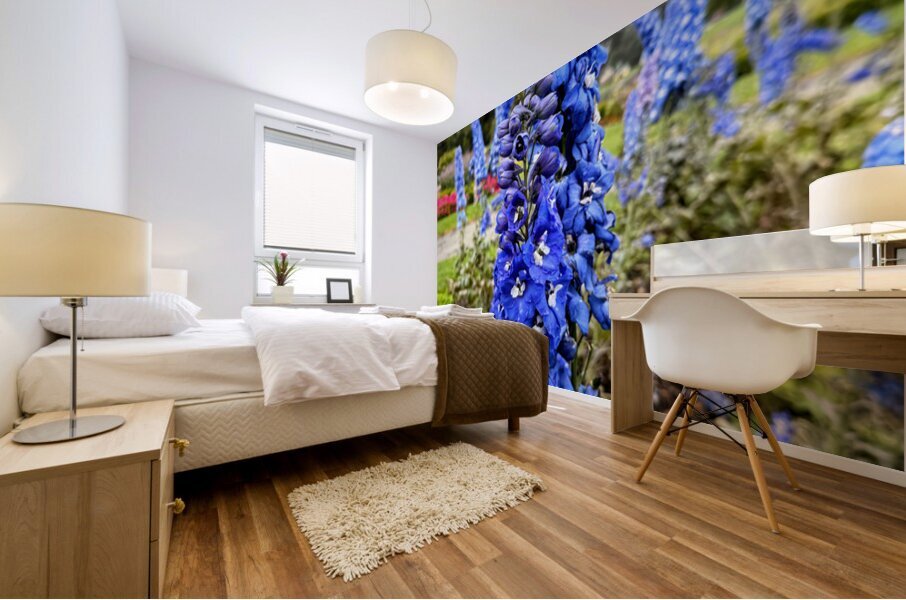 Larkspur: Midnight Choir of the Garden Realm Mural print