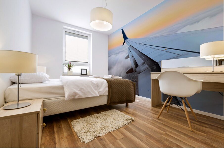 Above the Bay of SanFran– A Quiet Drift at Dusk - Spring 2025 Mural print