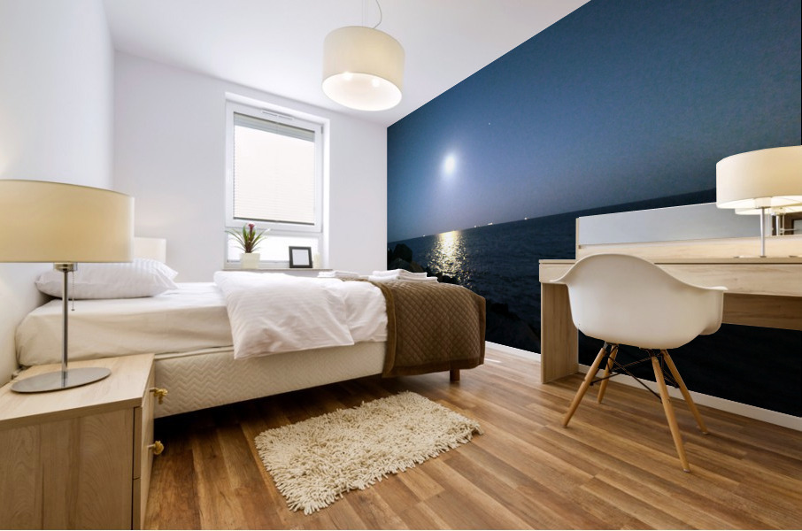 Reflections of the Moon at Poolbeg Impression murale