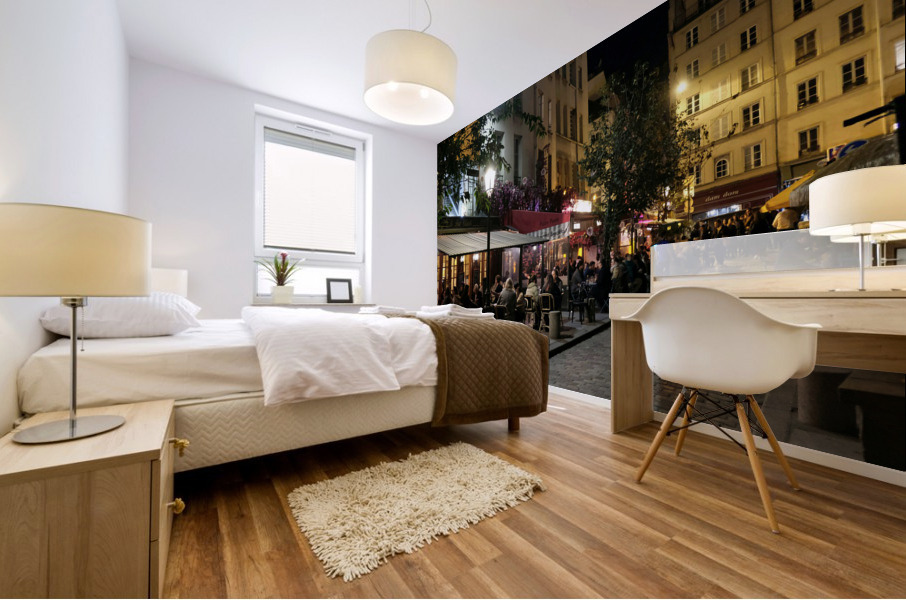 Streets of Paris -- Night Life 2 Mural print