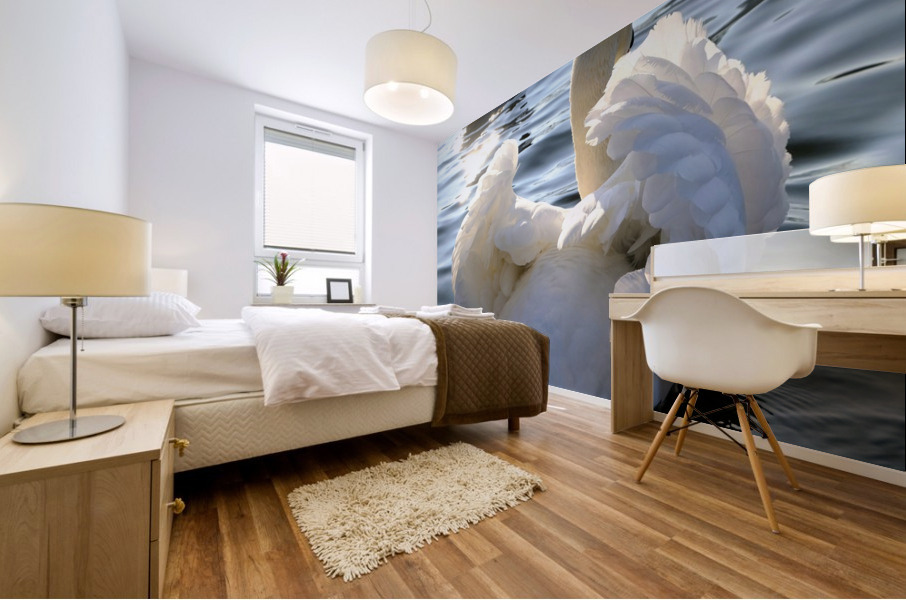 Behind Wings of Love 1A Mural print