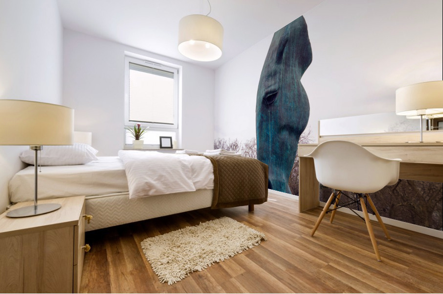 Horsehead Sculpture 2 Mural print