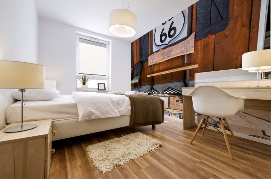 Mosaic Tribute to Route 66 Impression murale