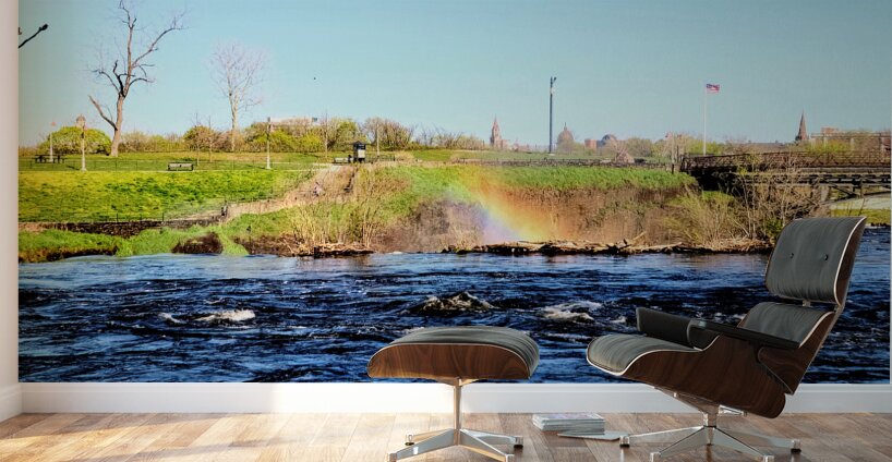 Water Dreams in Color: A Moment Beneath the Falls Wall Murals