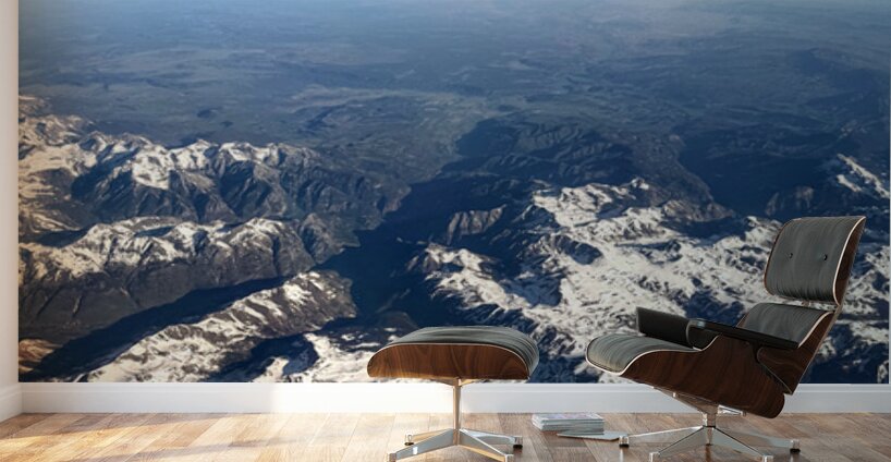 Snowcapped Mountains  of Utah: Where Earth Breathes Sky Wall Murals