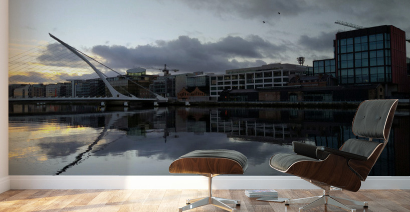 Calm Along River Quay 1 Wall Murals