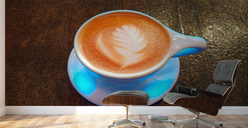 Frothy Feather Lavender Vanilla Latte Wall Murals