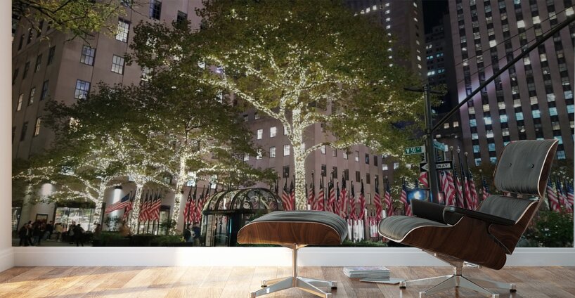 Flags and Lights – Manhattan Nights Wall Murals