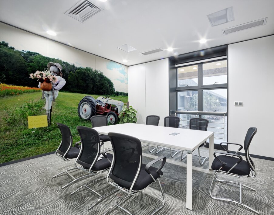 Tractor and Scarecrow: Whimsy on the Windrows Wall Printing