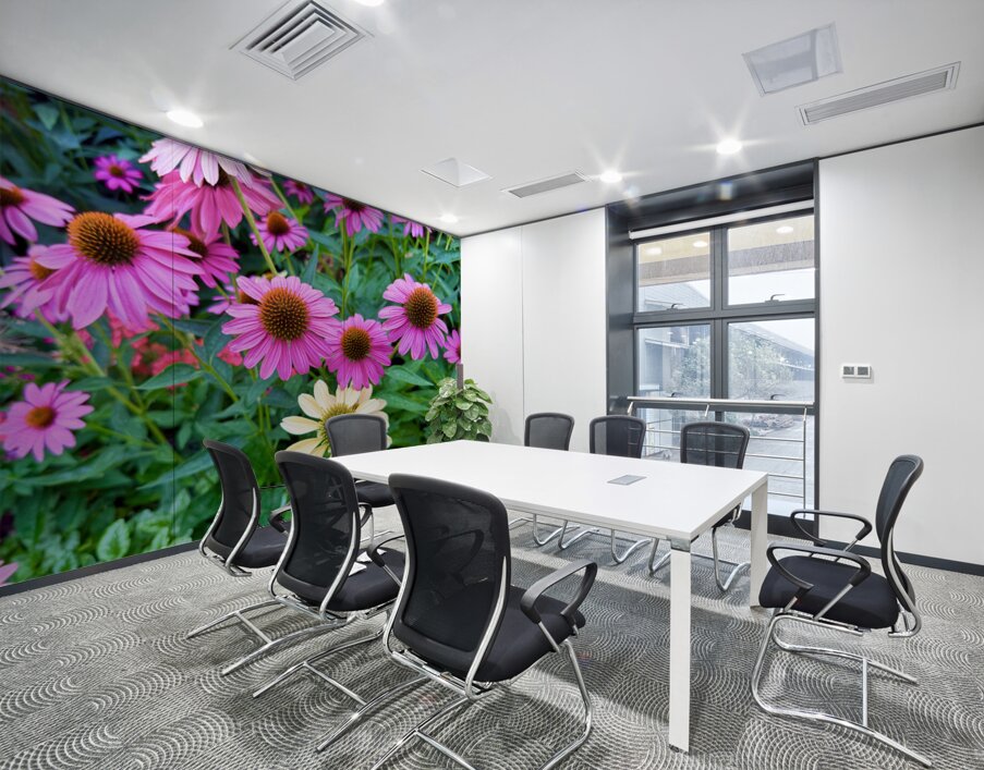 Pink & Cream Petalscape Wall Printing