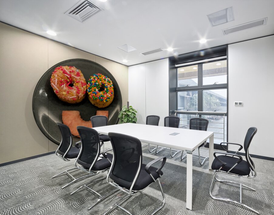 Just Smile and Donut Worry Wall Printing