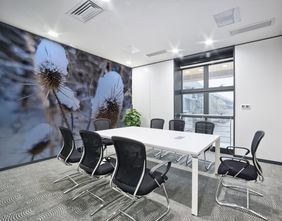 Snow Covered Prick  Winter Thistle Wall Printing