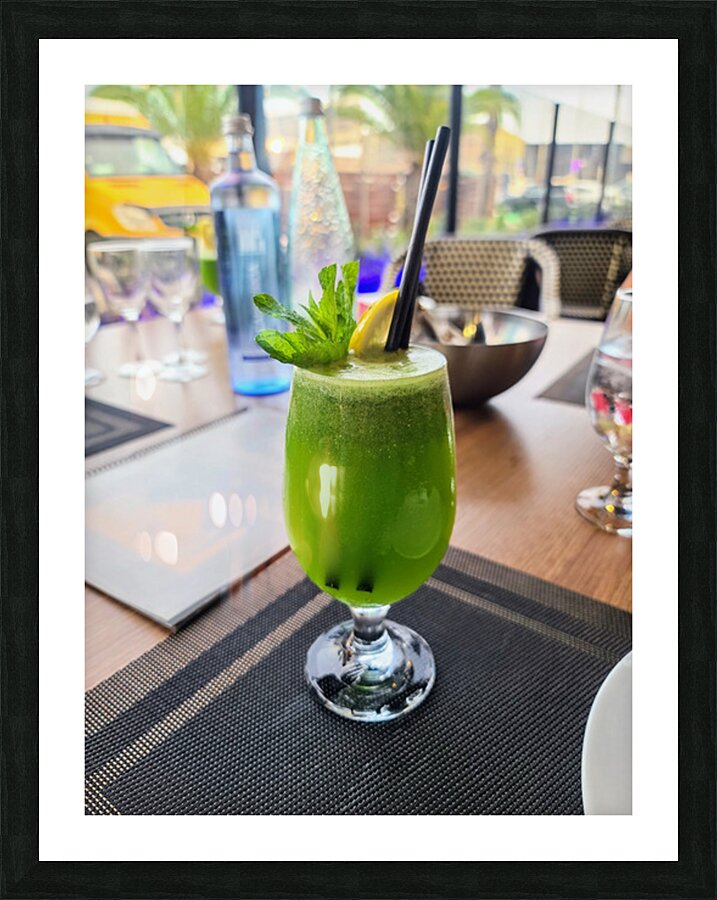 The Emerald Pour Picture Frame print