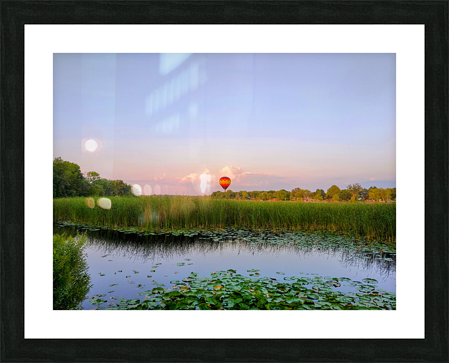 Balloon Over Long Lake  2A  Framed Print Print