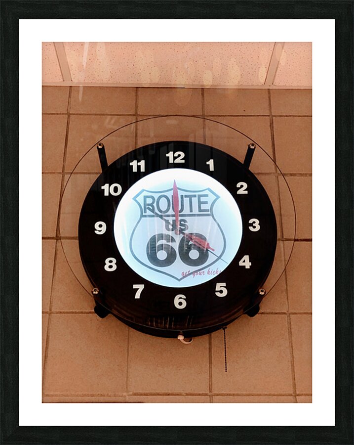 Route 66 Clock Picture Frame print