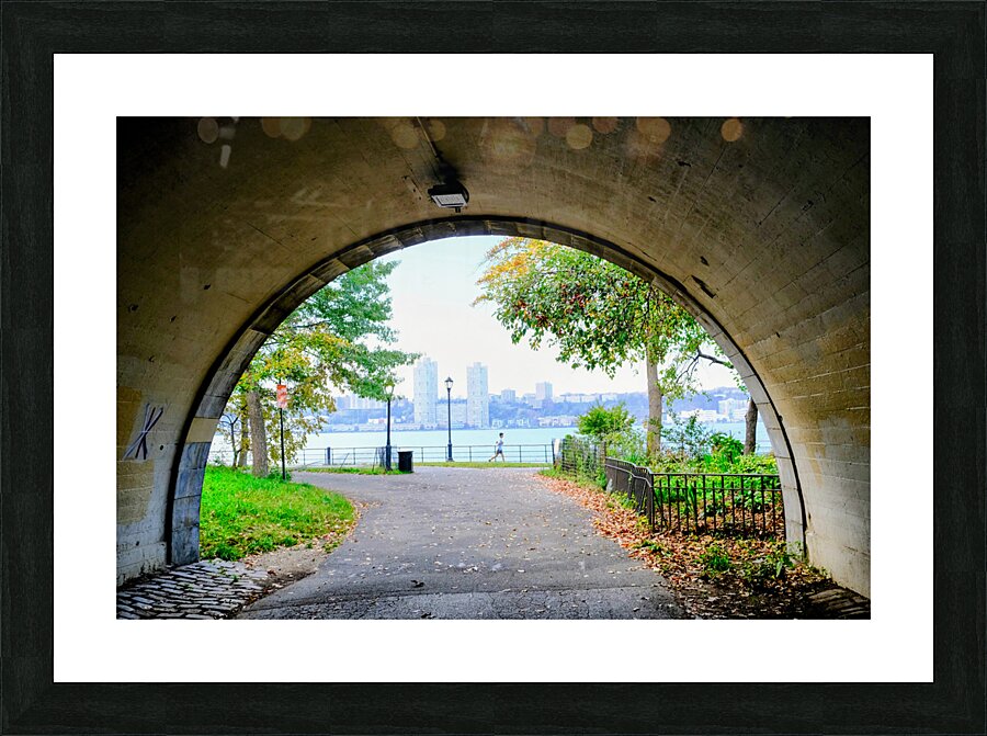 Riverside Park View of Twin Towers in New Jersey 1   Framed Print Print
