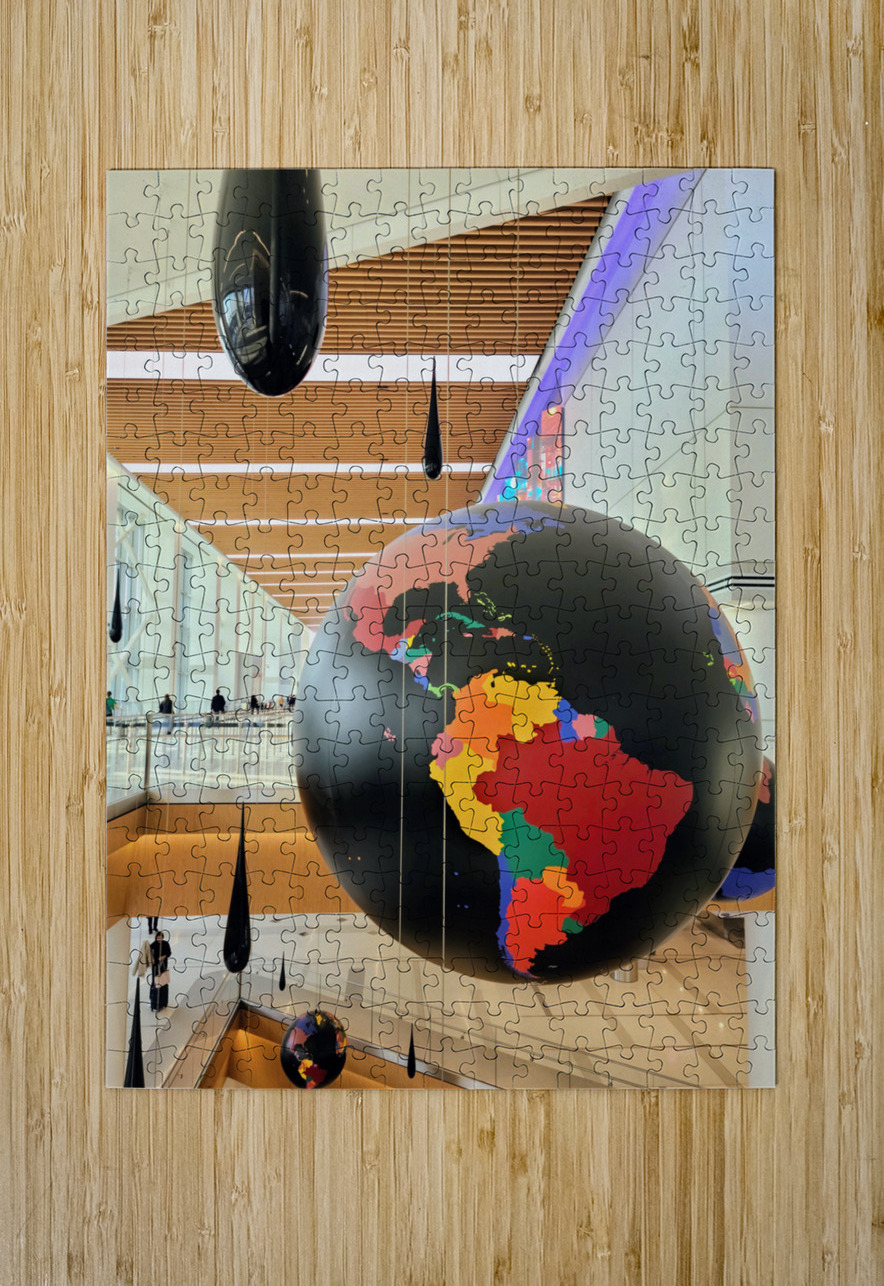 Globe and Droplets Hanging Art  Click4Pix Puzzle printing