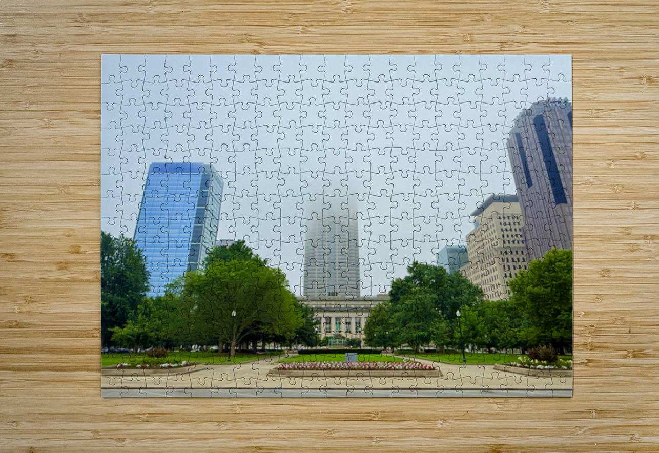 Skyscraper in the Mist Click4Pix Puzzle printing