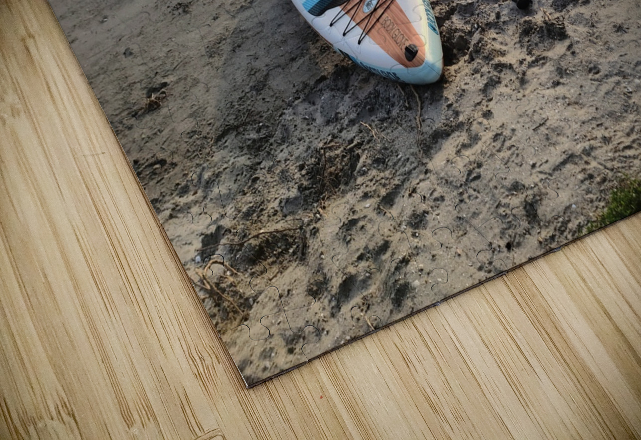 Shoreline Holds the Memory: Beached Paddle Board Click4Pix Puzzle