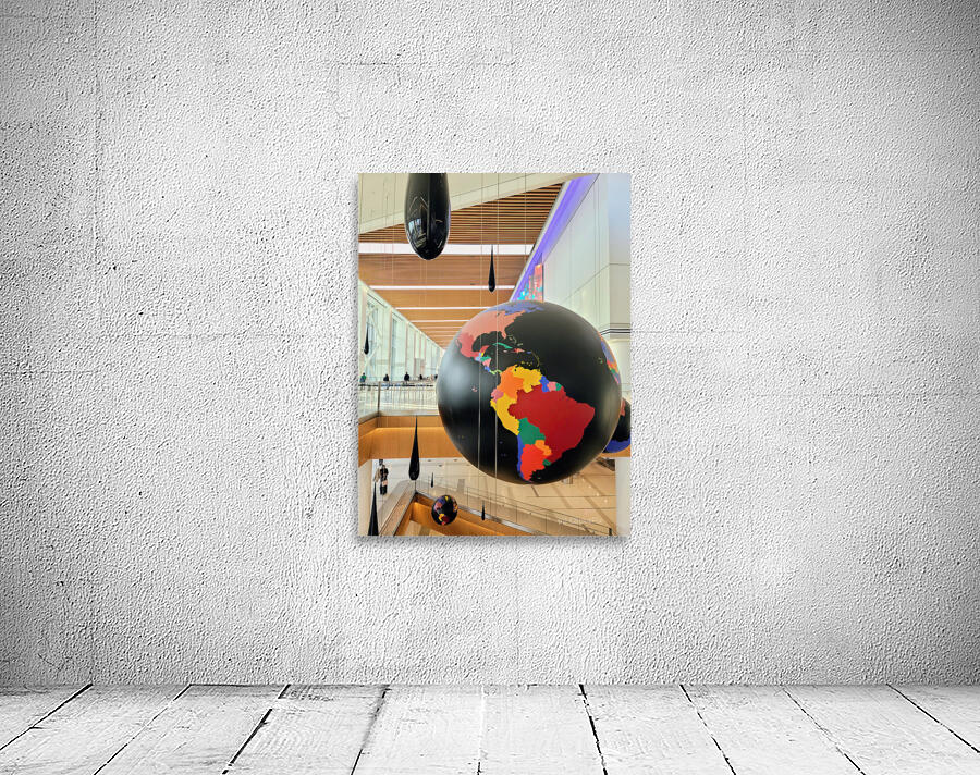 Globe and Droplets Hanging Art  Wall Preview