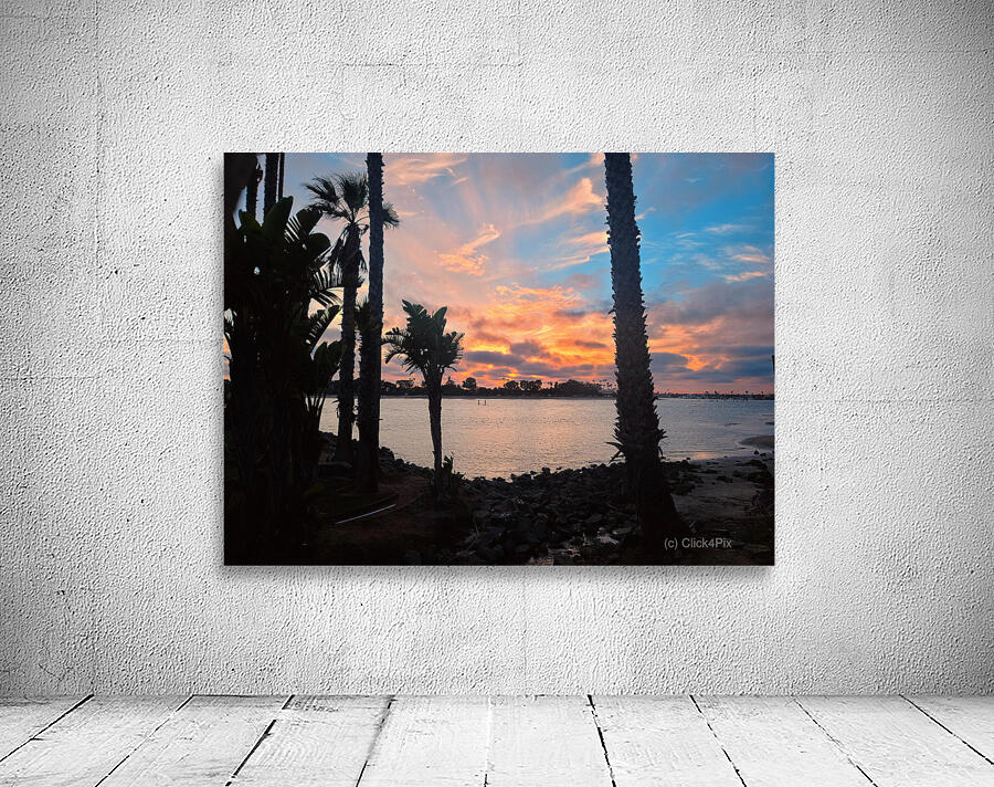San Diego Sunset: Silent Waters Painted Skies Standing Tall Wall Preview