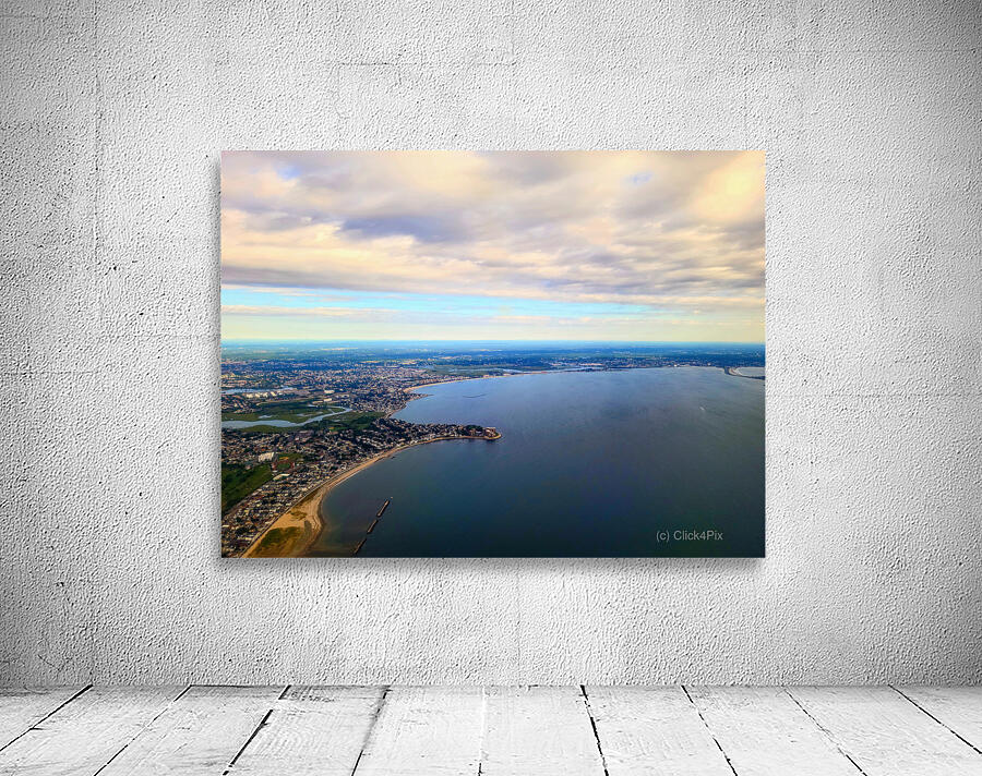 Tides of Perspective: An Elevated Gaze over Boston Bay Wall Preview