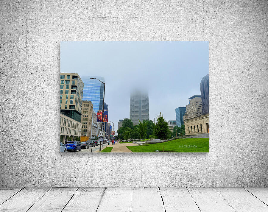 Fogbound Skyline Stroll Wall Preview