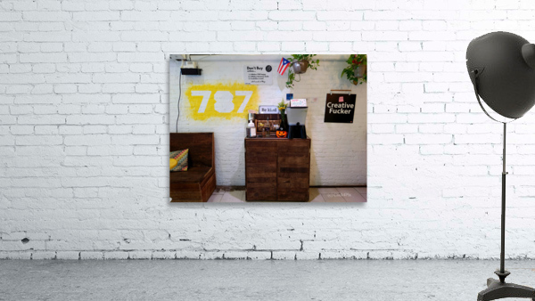 Creative Coffee Shop Display Wall Preview