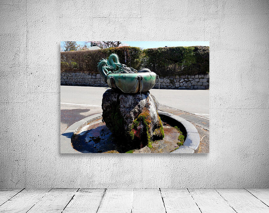 Dragon Bowl Sculpture Water Fountain 2 Wall Preview