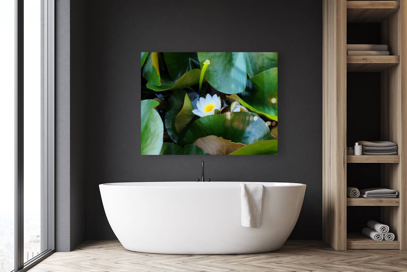 Shy Blossom in Green Embrace Reproduction