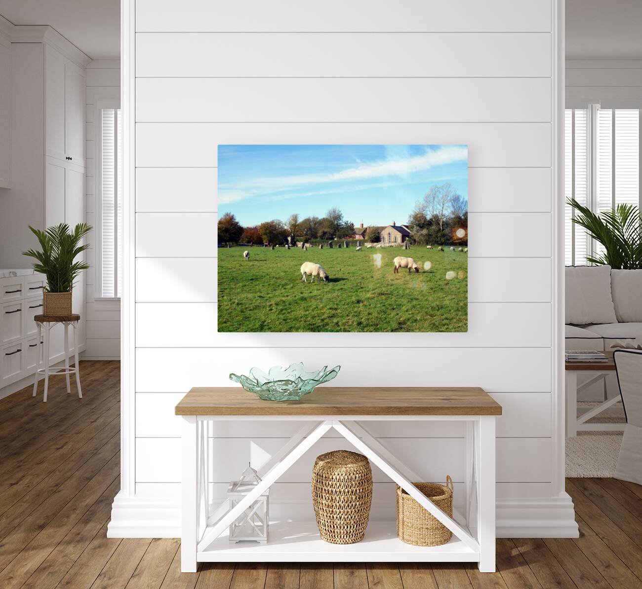 Grazing Fields of Avebury Henge and Stone Circles  Reproduction