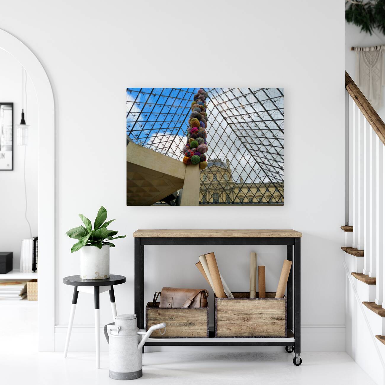 In Louvre with the View 2 Reproduction