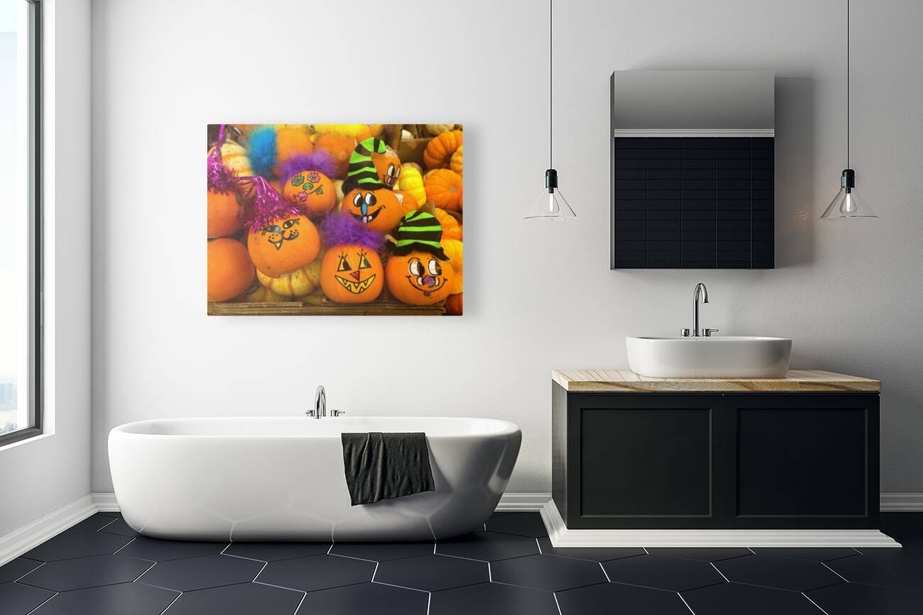 Halloween Pumpkin Faces Reproduction