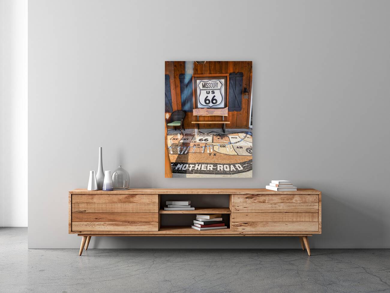 Mosaic Tribute to Route 66 Reproduction