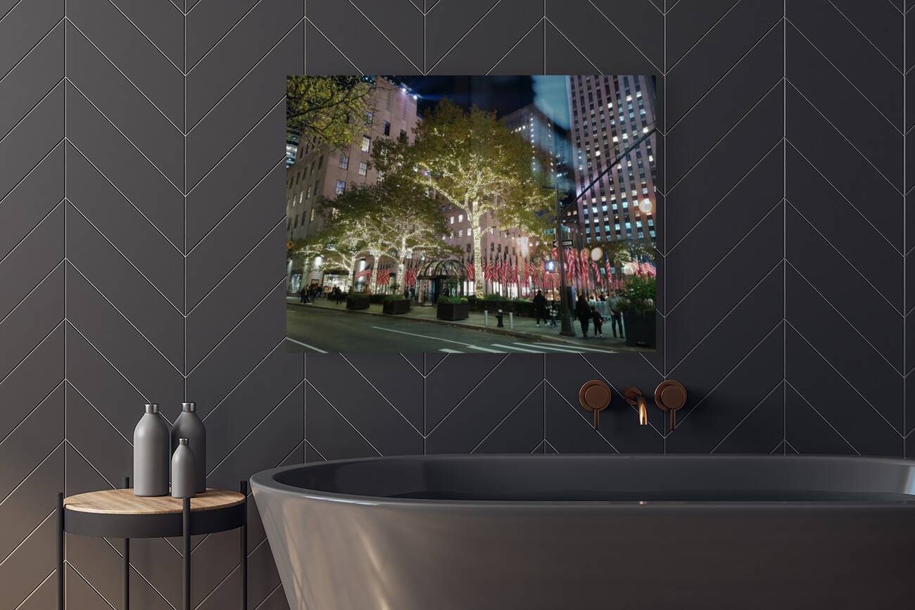 Flags and Lights – Manhattan Nights Reproduction