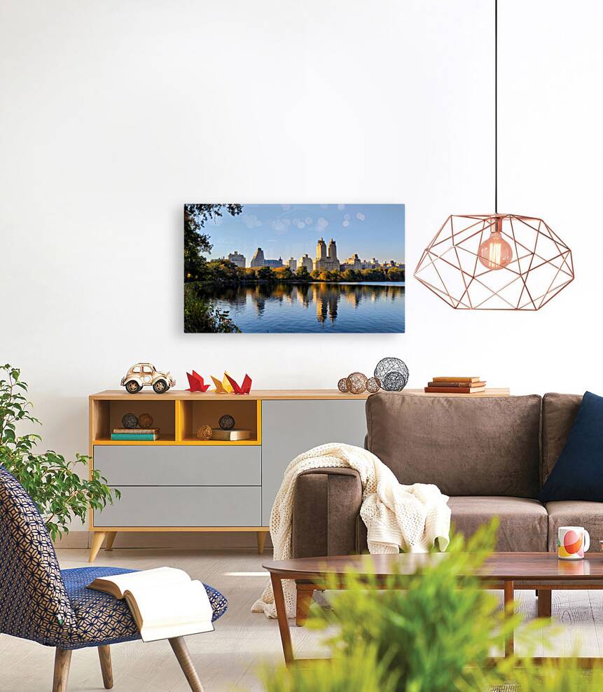 Central Park Reservoir Reflections Reproduction