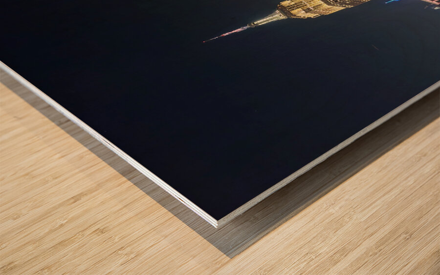 Urban Glow Wood print